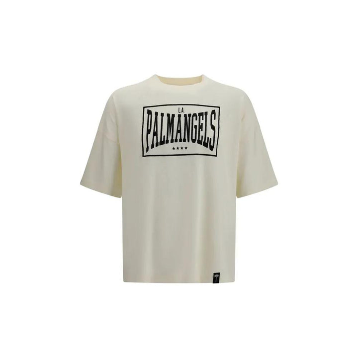 Palm Angels Beige Cotton T-Shirt