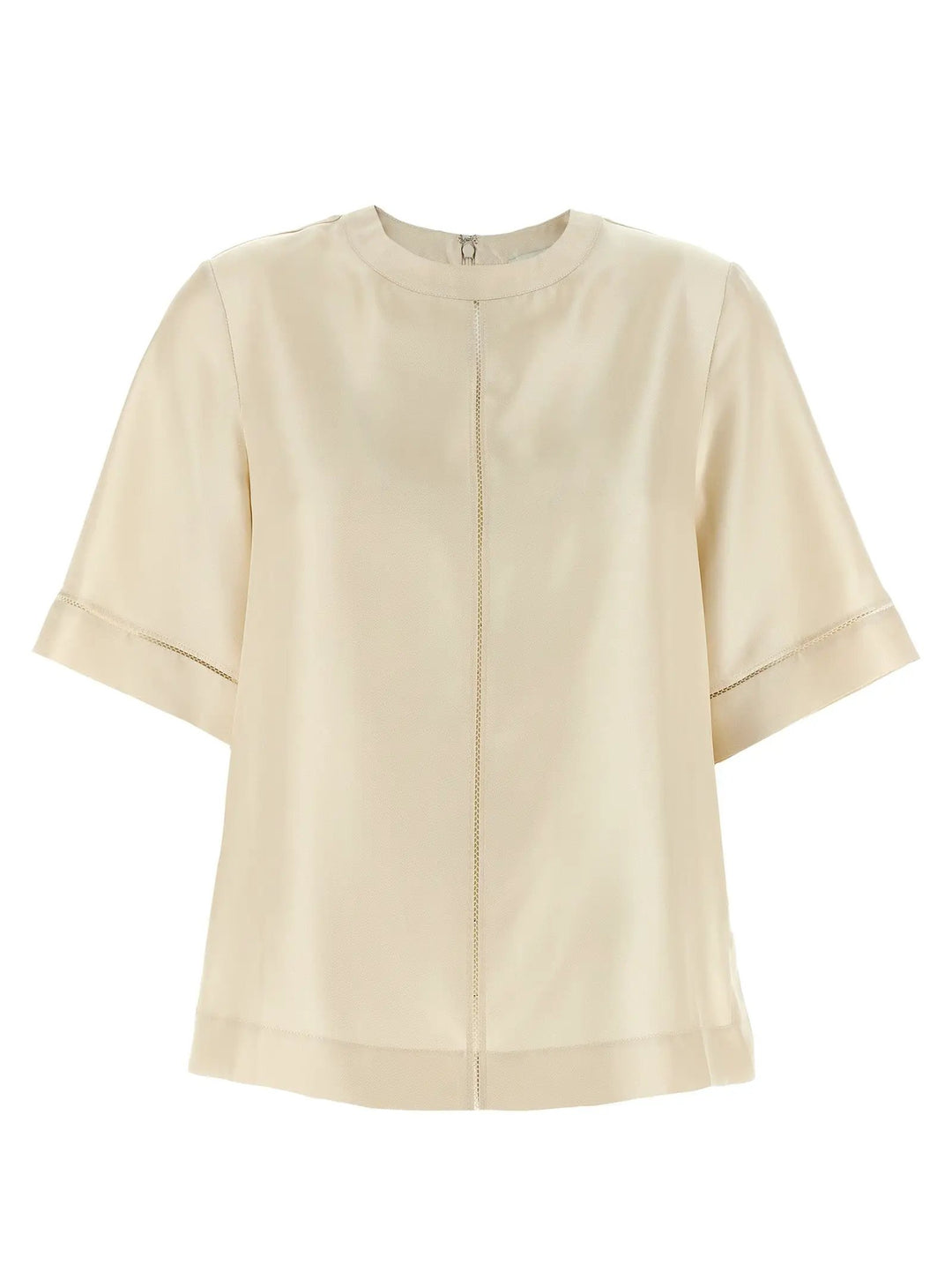 Loulou De Saison Beige Silk Blouse