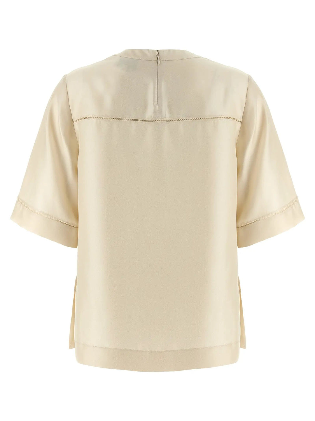 Loulou De Saison Beige Silk Blouse