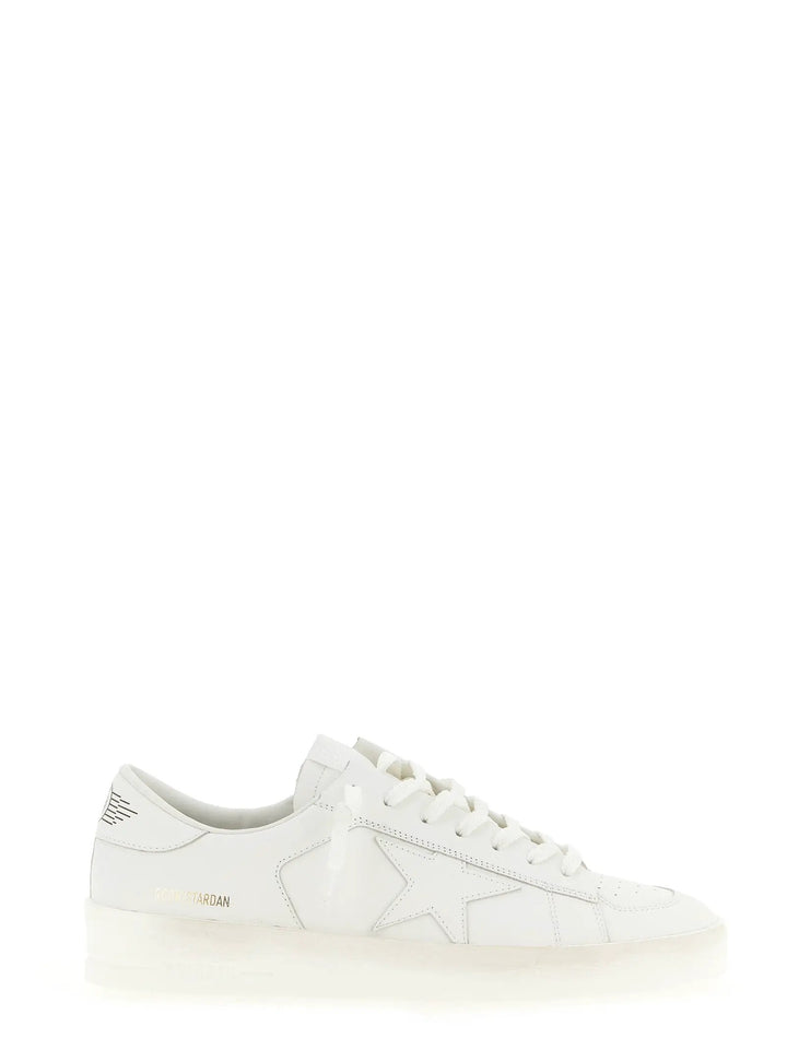 Golden Goose White Cowhide Low Top Sneakers