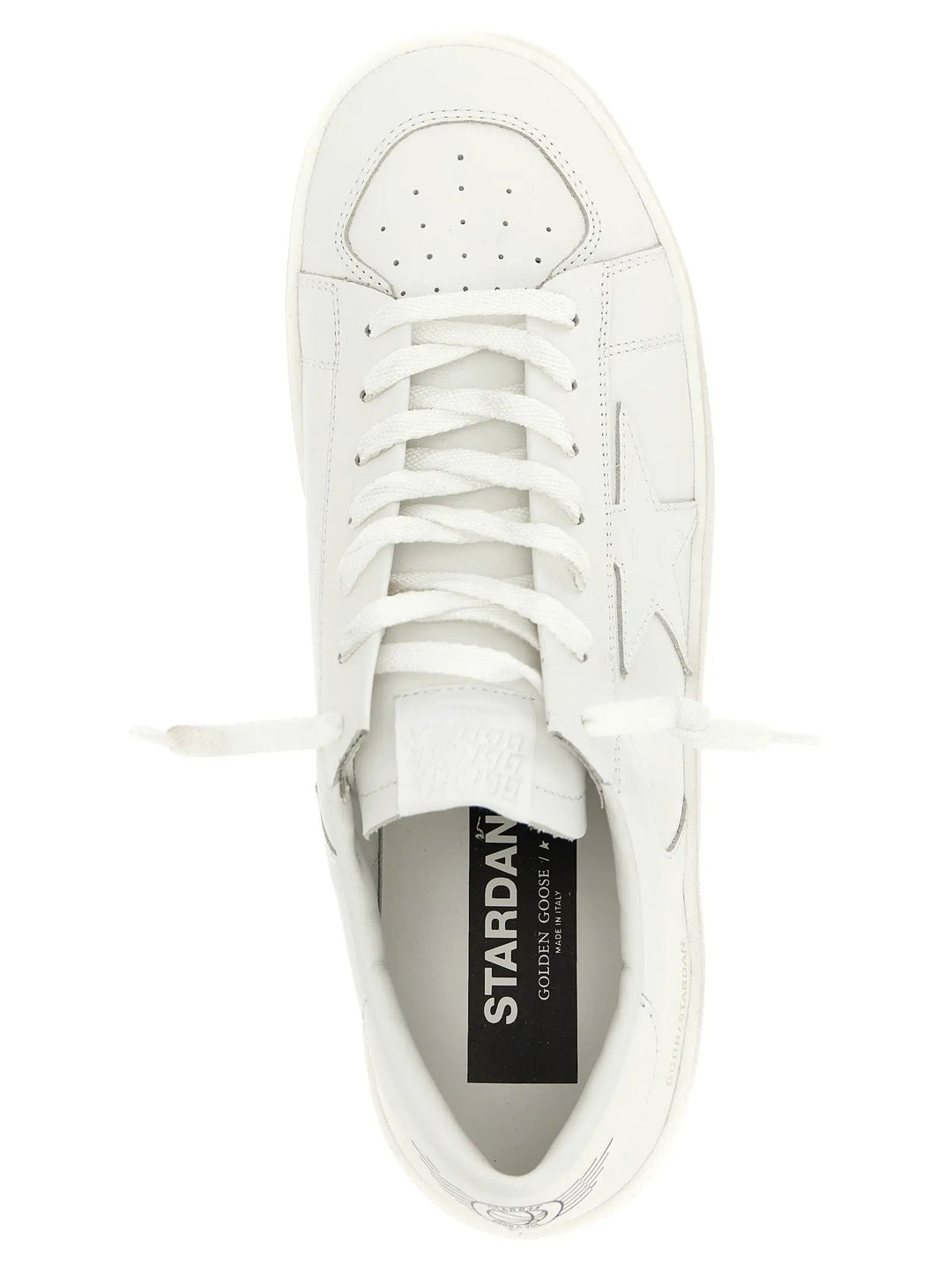 Golden Goose White Cowhide Low Top Sneakers