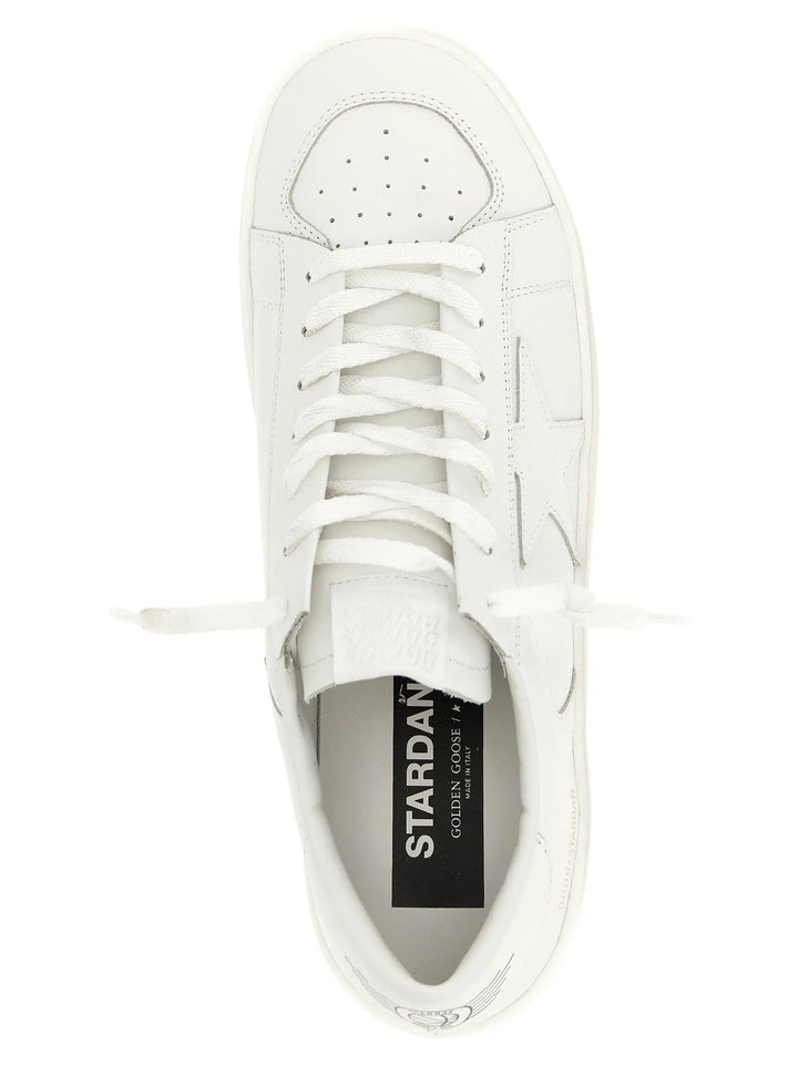 Golden Goose White Cowhide Low Top Sneakers