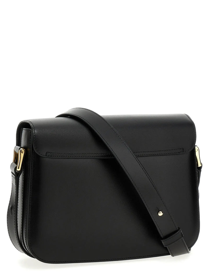 A.P.C. Black Cowhide Crossbody Bag