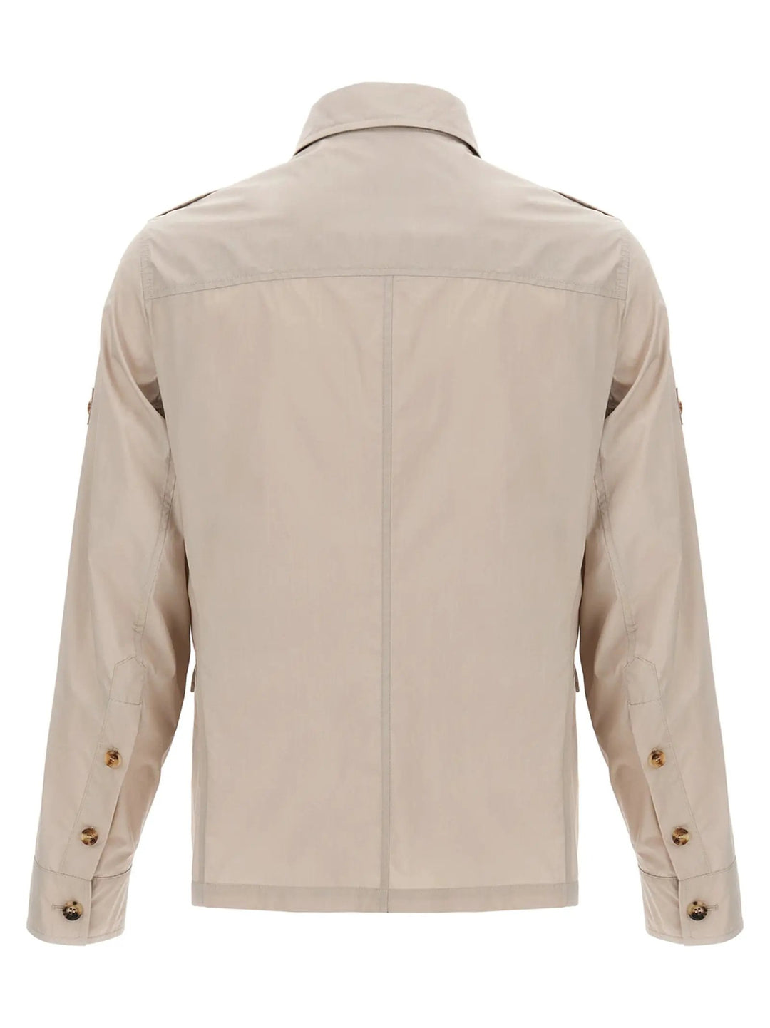 Brunello Cucinelli Beige Cotton Full-Length Jacket