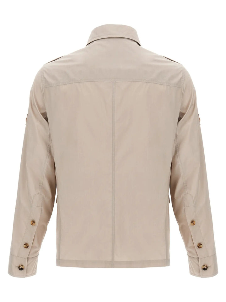 Brunello Cucinelli Beige Cotton Full-Length Jacket