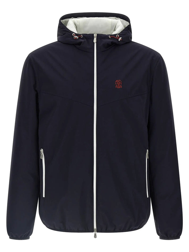 Brunello Cucinelli Blue Polyamide Shell Jacket