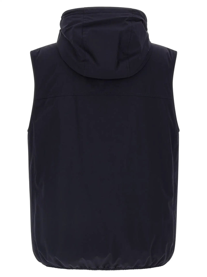 Brunello Cucinelli Blue Polyamide Sleeveless Jacket