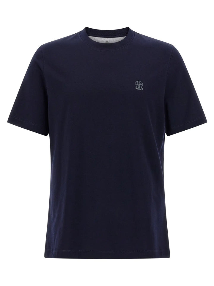 Brunello Cucinelli Blue Cotton T-Shirt
