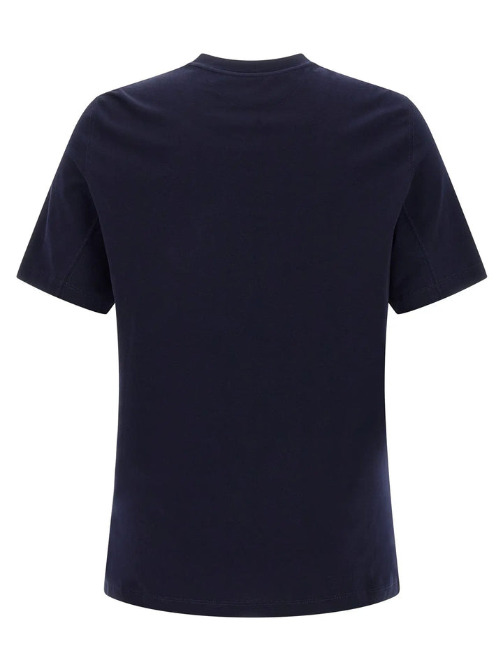 Brunello Cucinelli Blue Cotton T-Shirt
