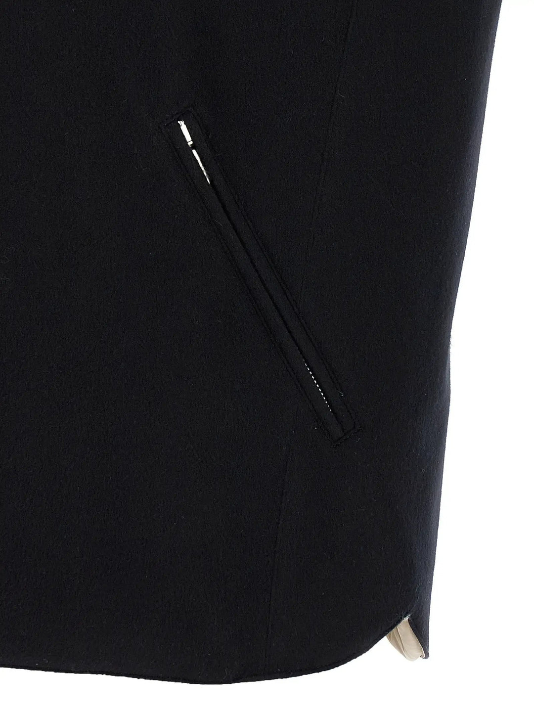 Brunello Cucinelli Black Wool Sleeveless Jacket