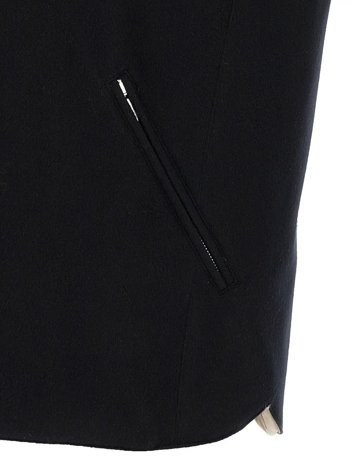 Brunello Cucinelli Black Wool Sleeveless Jacket