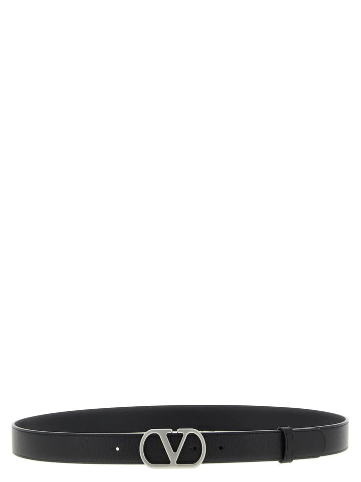 Valentino Garavani Black Calfskin Regular Belt
