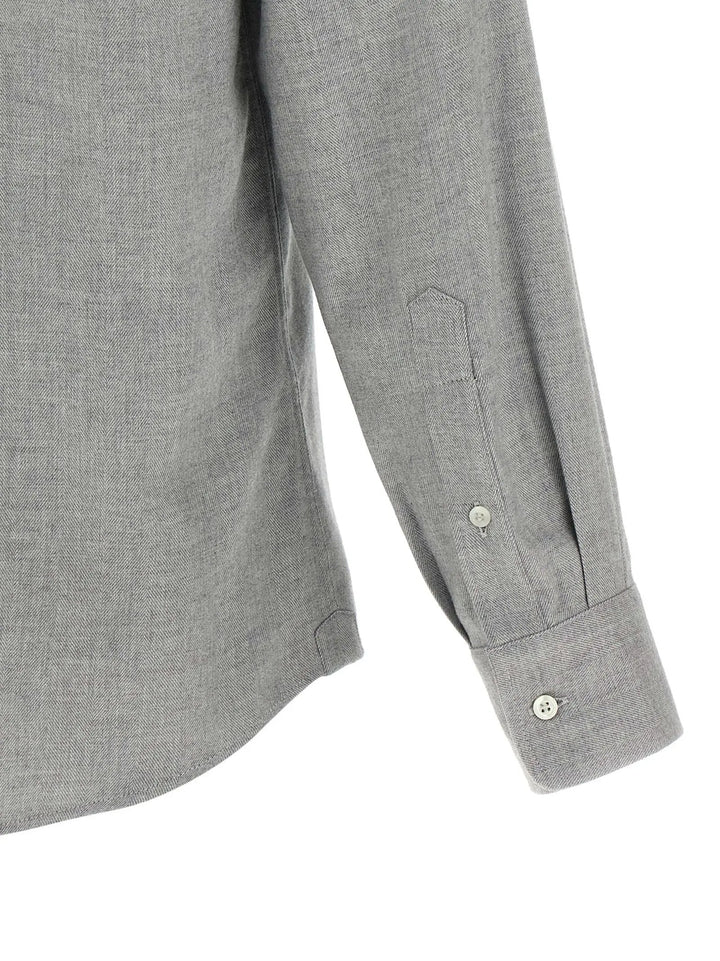Brunello Cucinelli Gray Cotton Blouse
