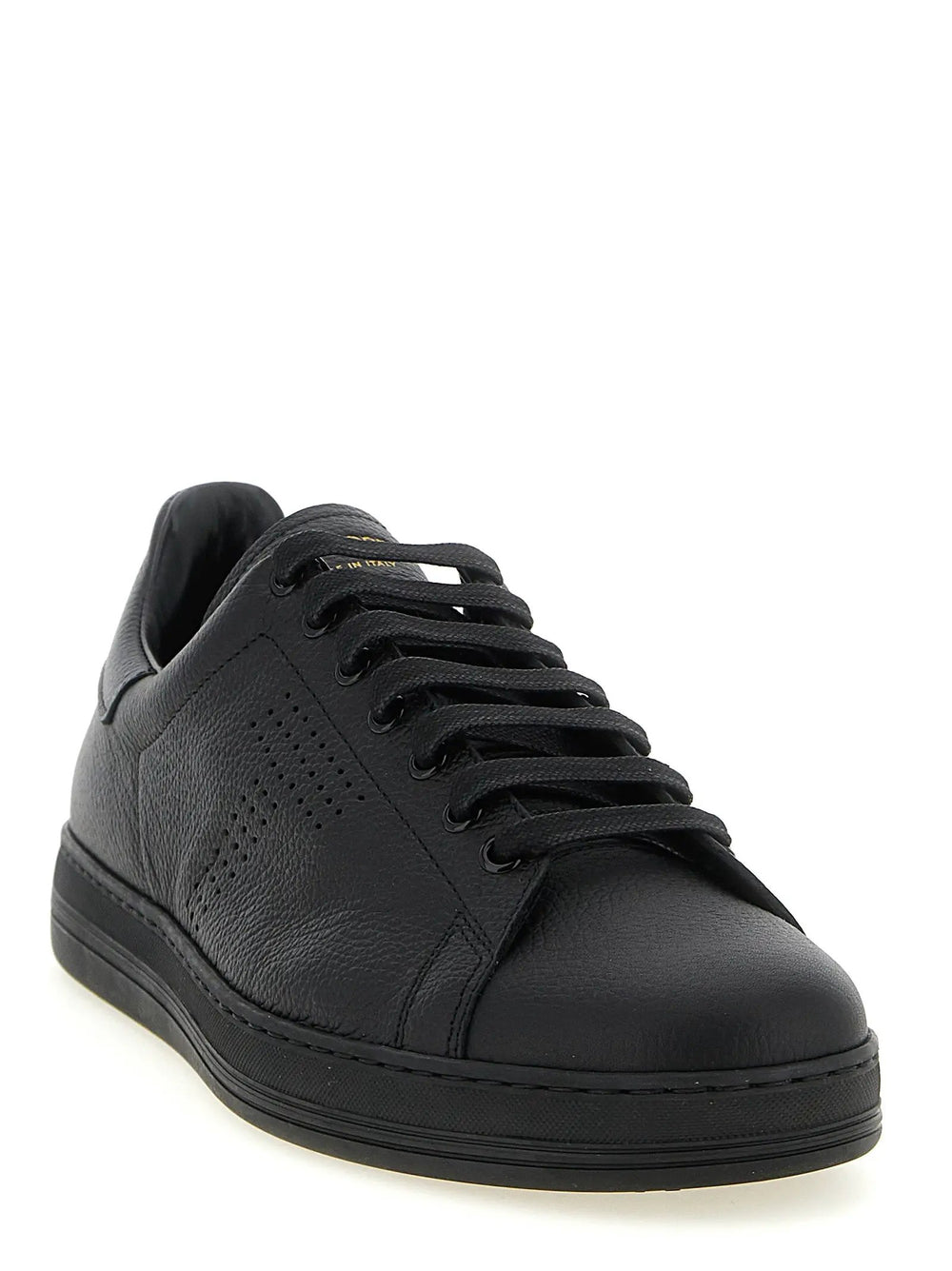 Tom Ford Sample Sale | Tom Ford Black Leather Low Top Sneakers - | Designer outlet
