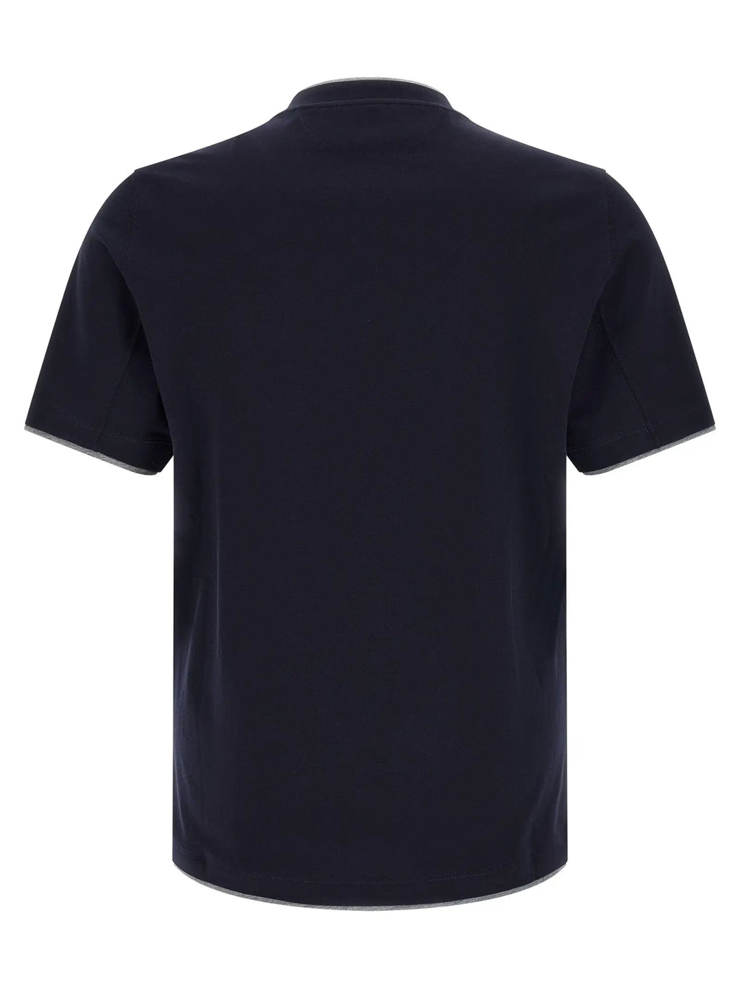 Brunello Cucinelli Blue Cotton T-Shirt