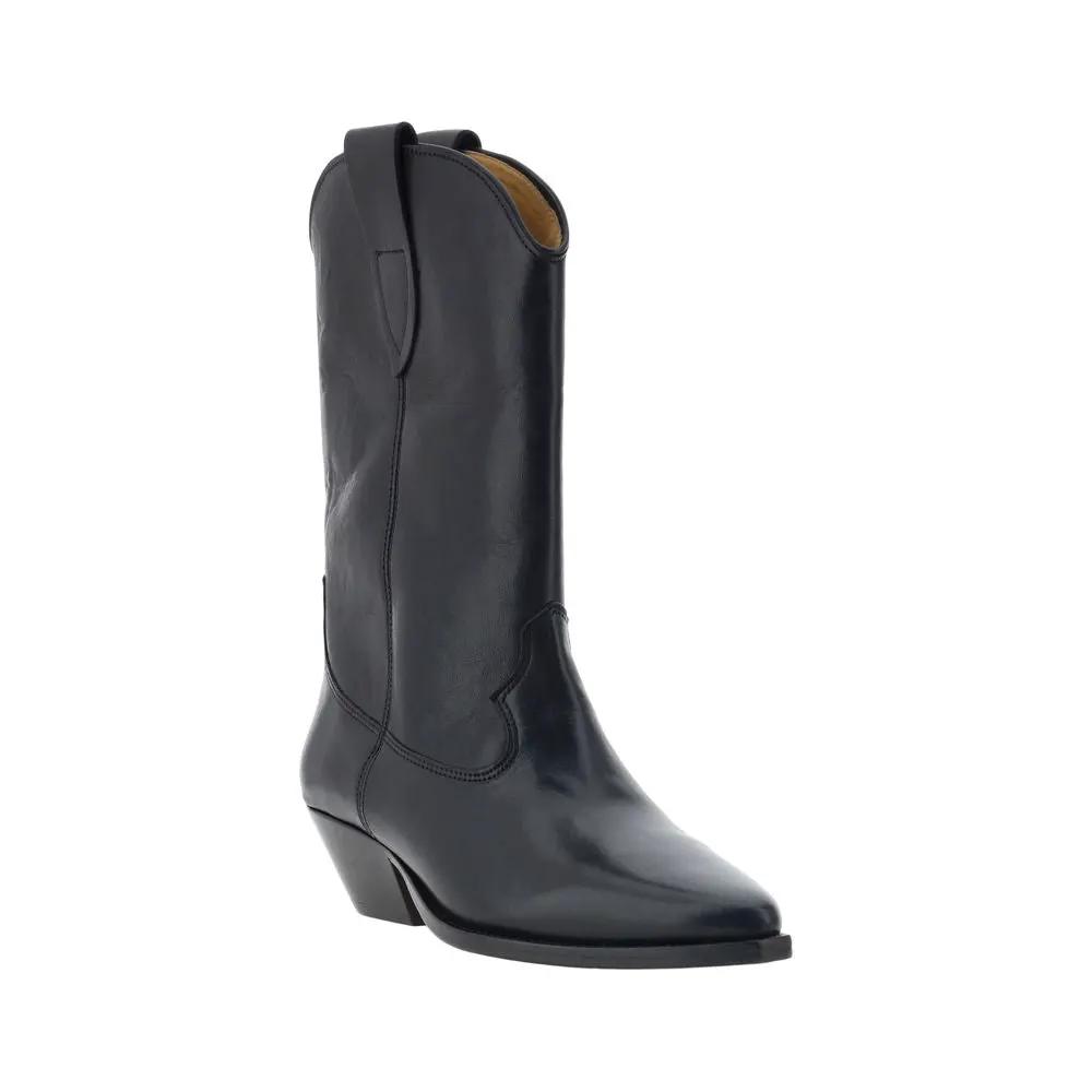 Isabel Marant Sample Sale | Isabel Marant Black Calf Leather Bos Taurus Ankle Boots - | Designer outlet