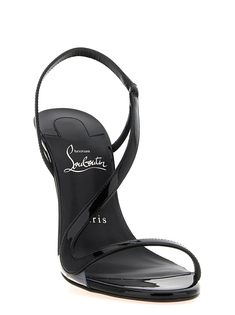 Christian Louboutin Sample Sale | Christian Louboutin Black Calfskin Stiletto Heel Sandals - | Designer outlet