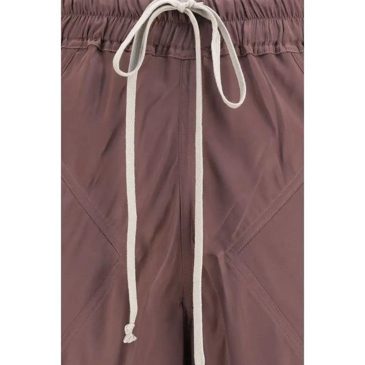 Rick Owens Brown Silk Casual Pants