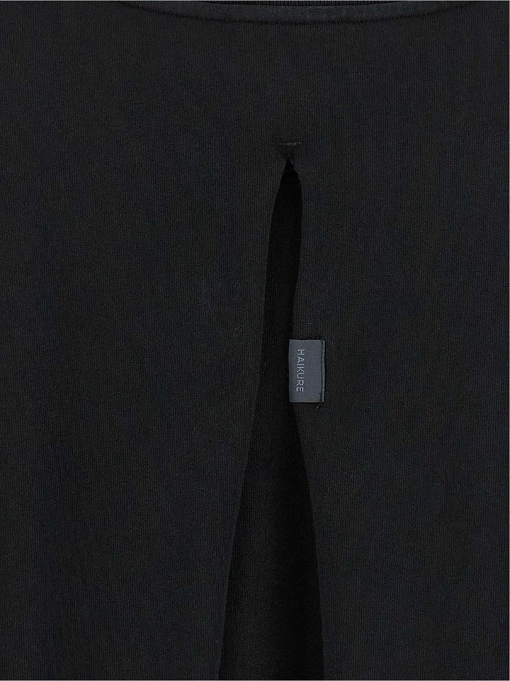 Haikure Black Cotton T-Shirt