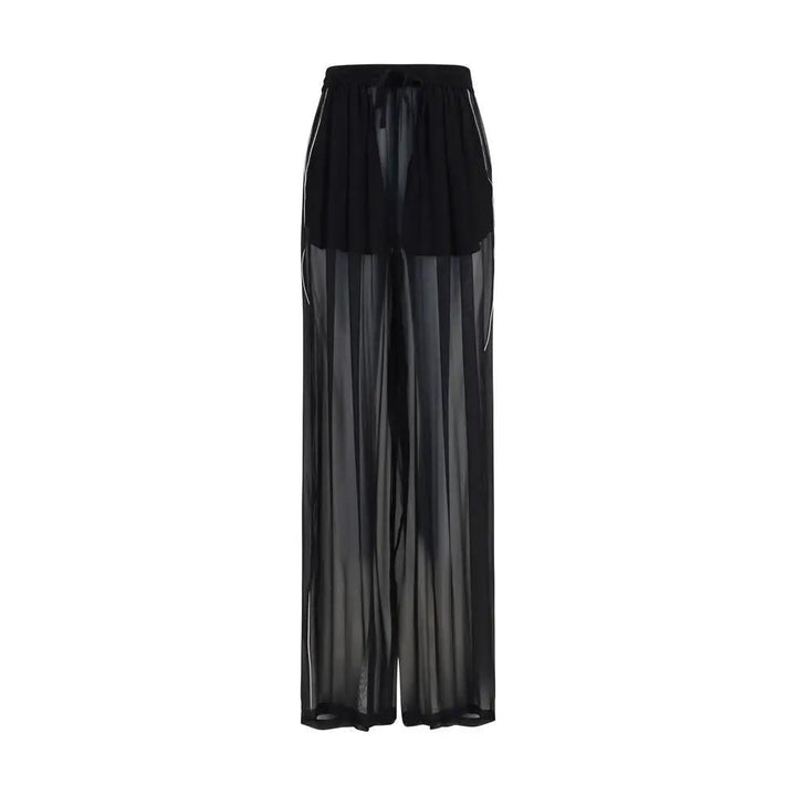 Dolce &amp; Gabbana Black Silk Casual Pants
