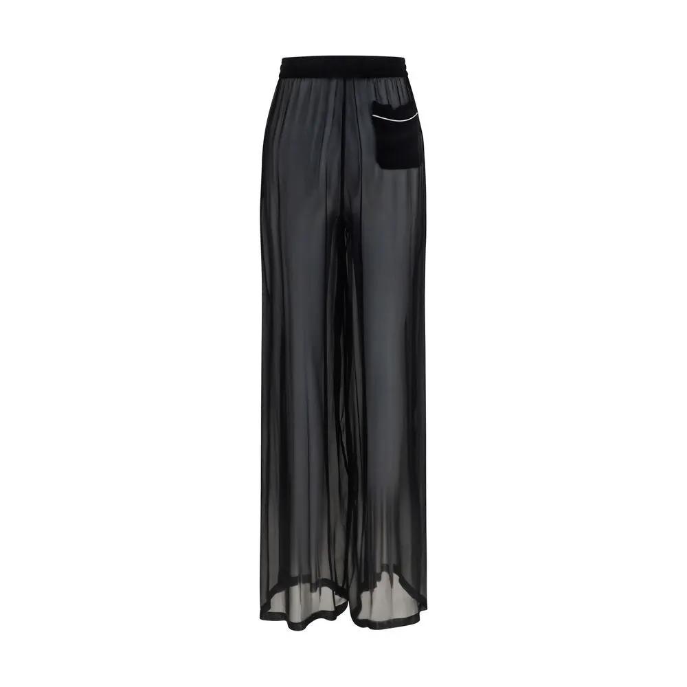 Dolce & Gabbana Sample Sale | Dolce & Gabbana Black Silk Casual Pants - | Designer outlet