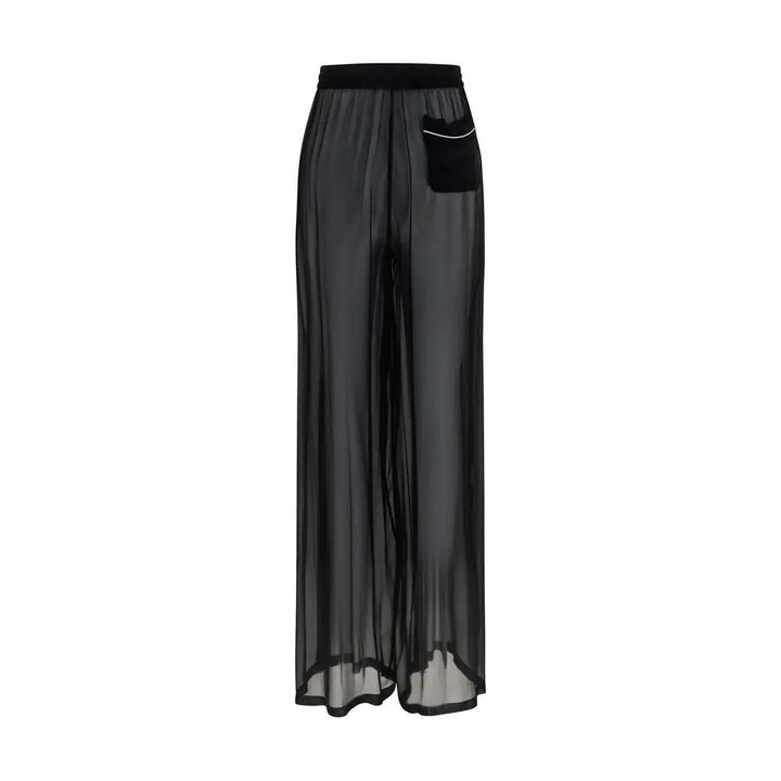 Dolce &amp; Gabbana Black Silk Casual Pants
