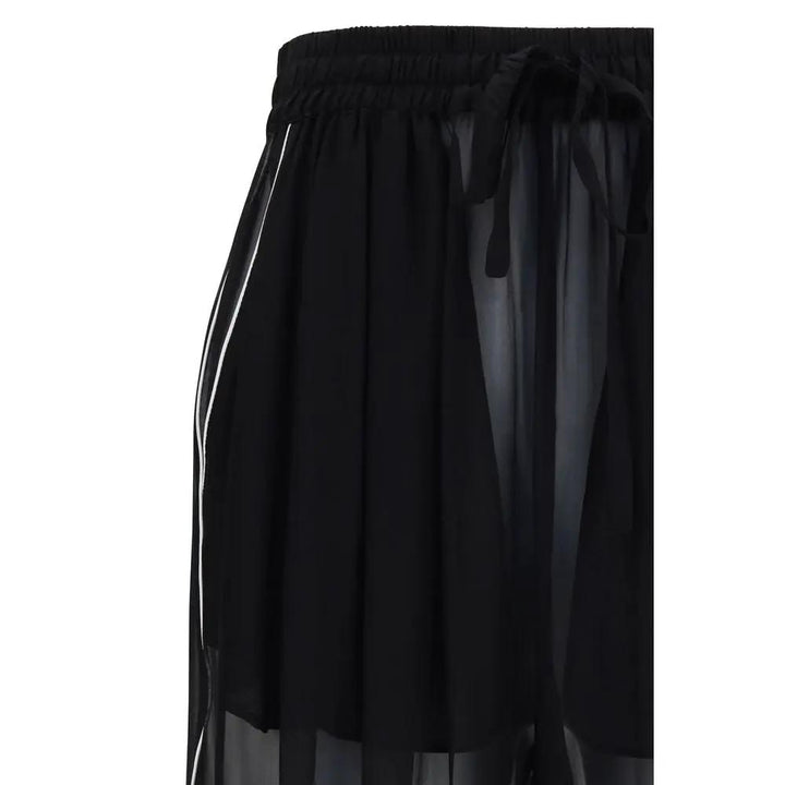 Dolce &amp; Gabbana Black Silk Casual Pants