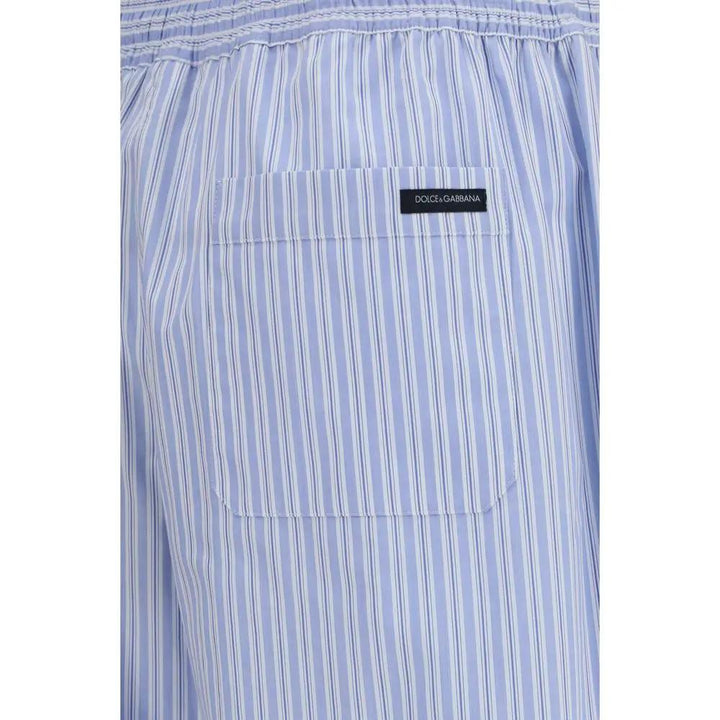 Dolce &amp; Gabbana Blue Cotton Casual Pants