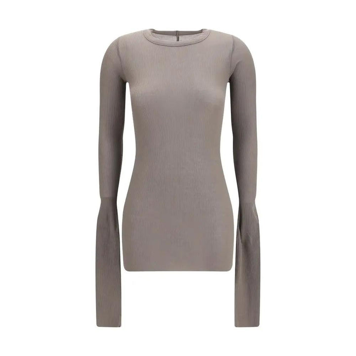 Rick Owens Gray Viscose Long Sleeve T-Shirt