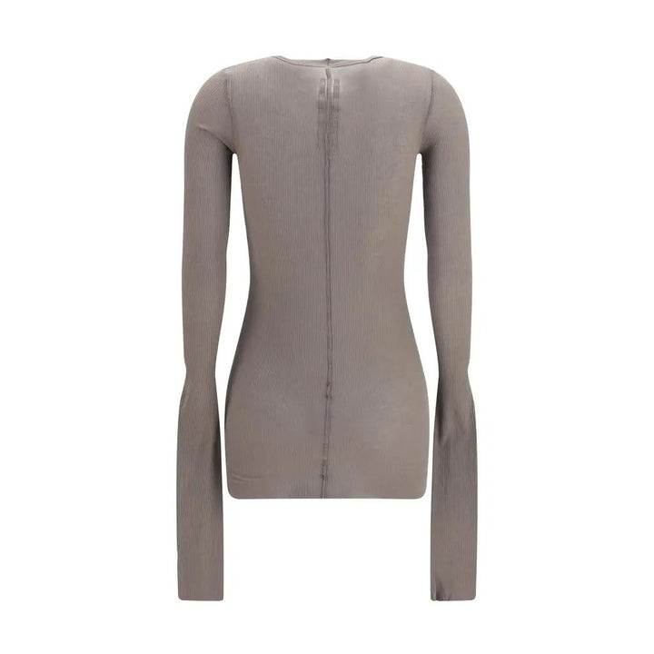 Rick Owens Gray Viscose Long Sleeve T-Shirt