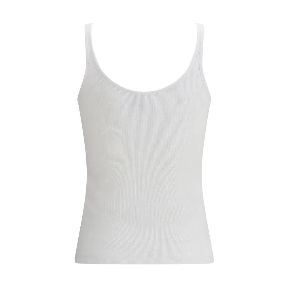 Off-White Sample Sale | Off-White White Cotton Sleeveles T-Shirt - | Designer outlet