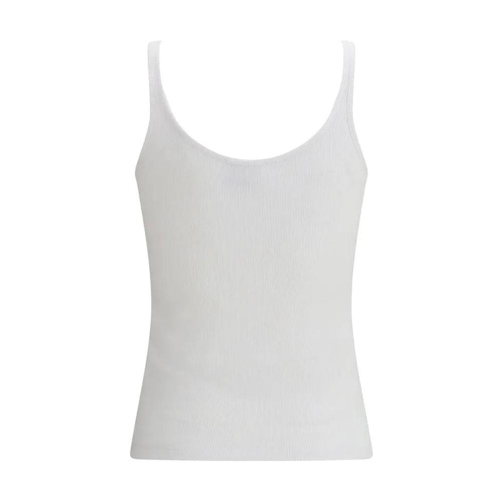 Off-White Sample Sale | Off-White White Cotton Sleeveles T-Shirt - | Designer outlet