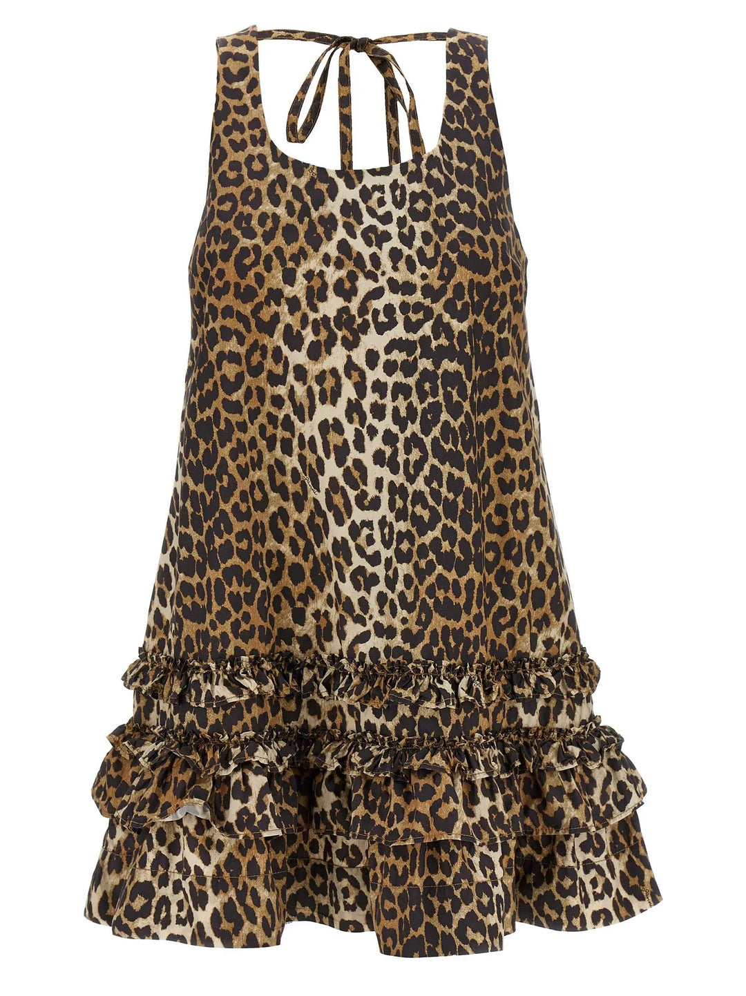 Ganni Brown Organic Cotton Short Dress – Ask Me Wear