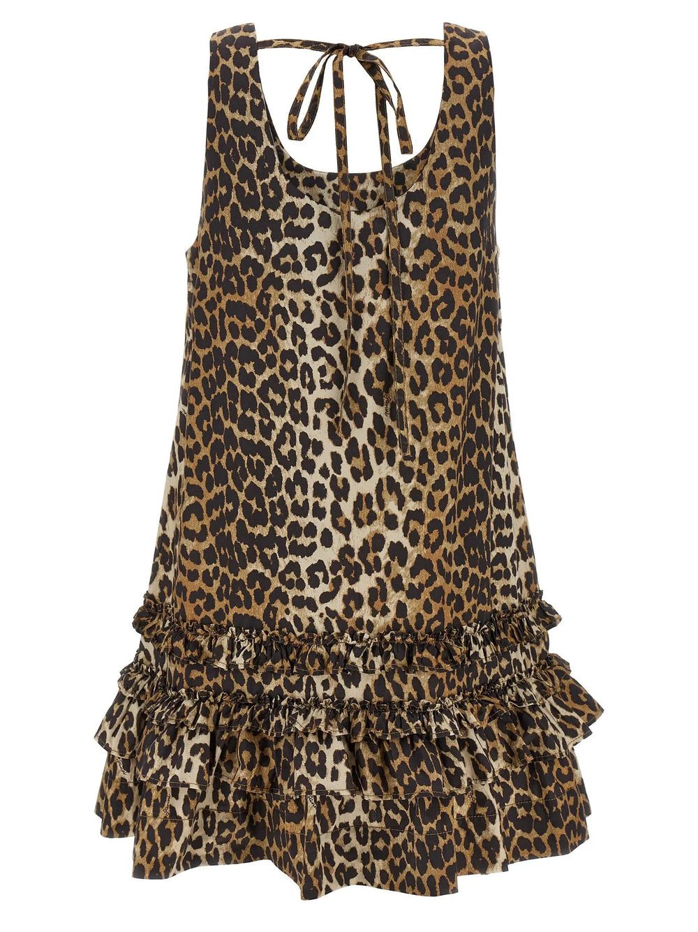 Ganni Sample Sale | Ganni Brown Organic Cotton Short Dress - | Designer outlet