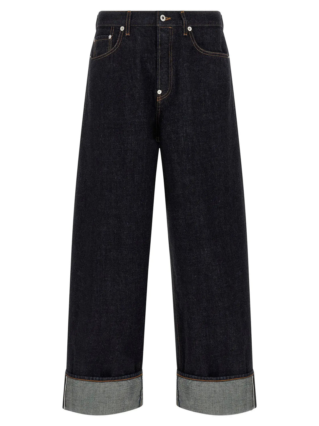 Kenzo Blue Cotton Straight-Leg Jeans