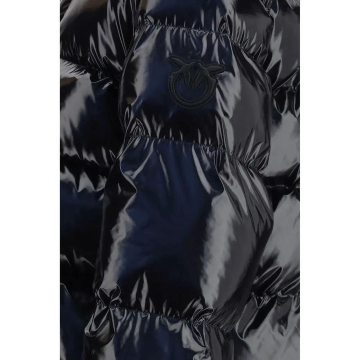 PINKO Black Polyamide Full-Length Jacket