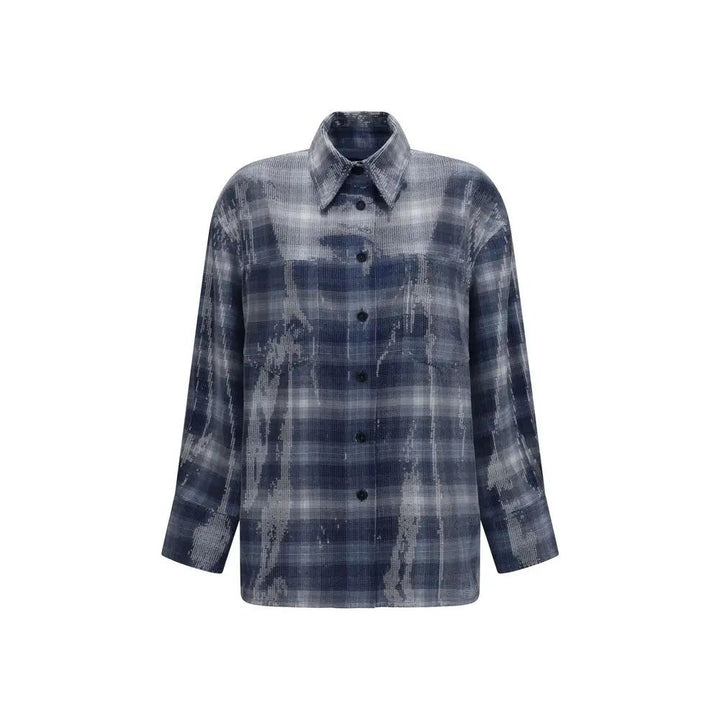 PINKO Blue Polyester Pattern Shirt
