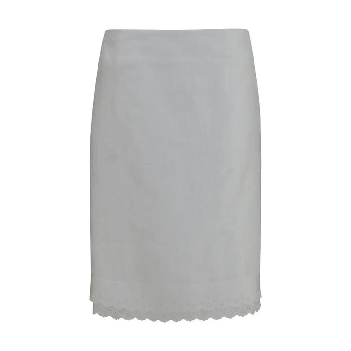Magda Butrym White Cotton Midi Skirt