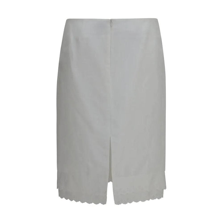Magda Butrym White Cotton Midi Skirt