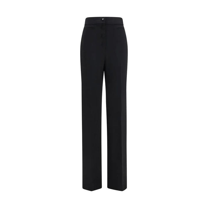 Valentino Garavani Black Wool Oves Aries Flared Pants
