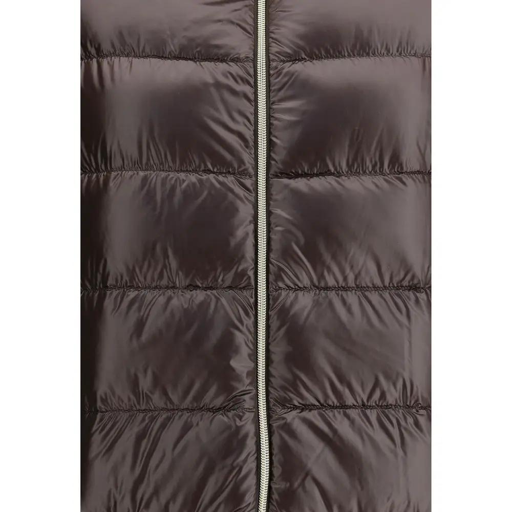 Herno Brown Polyester Full-Length Jacket