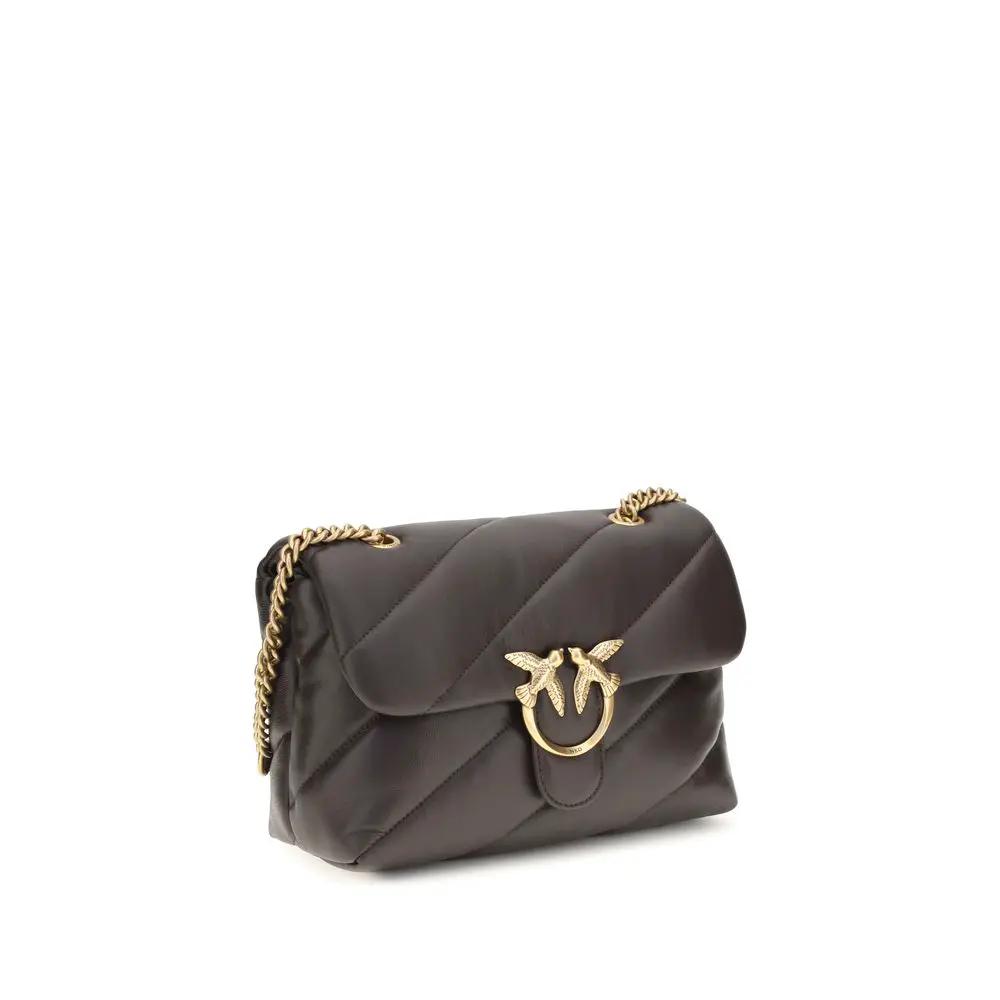 PINKO Sample Sale | PINKO Brown Calf Leather Bos Taurus Shoulder Bag - | Designer outlet