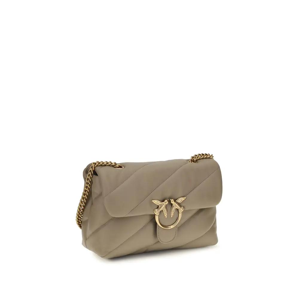 PINKO Sample Sale | PINKO Gray Calf Leather Bos Taurus Shoulder Bag - | Designer outlet