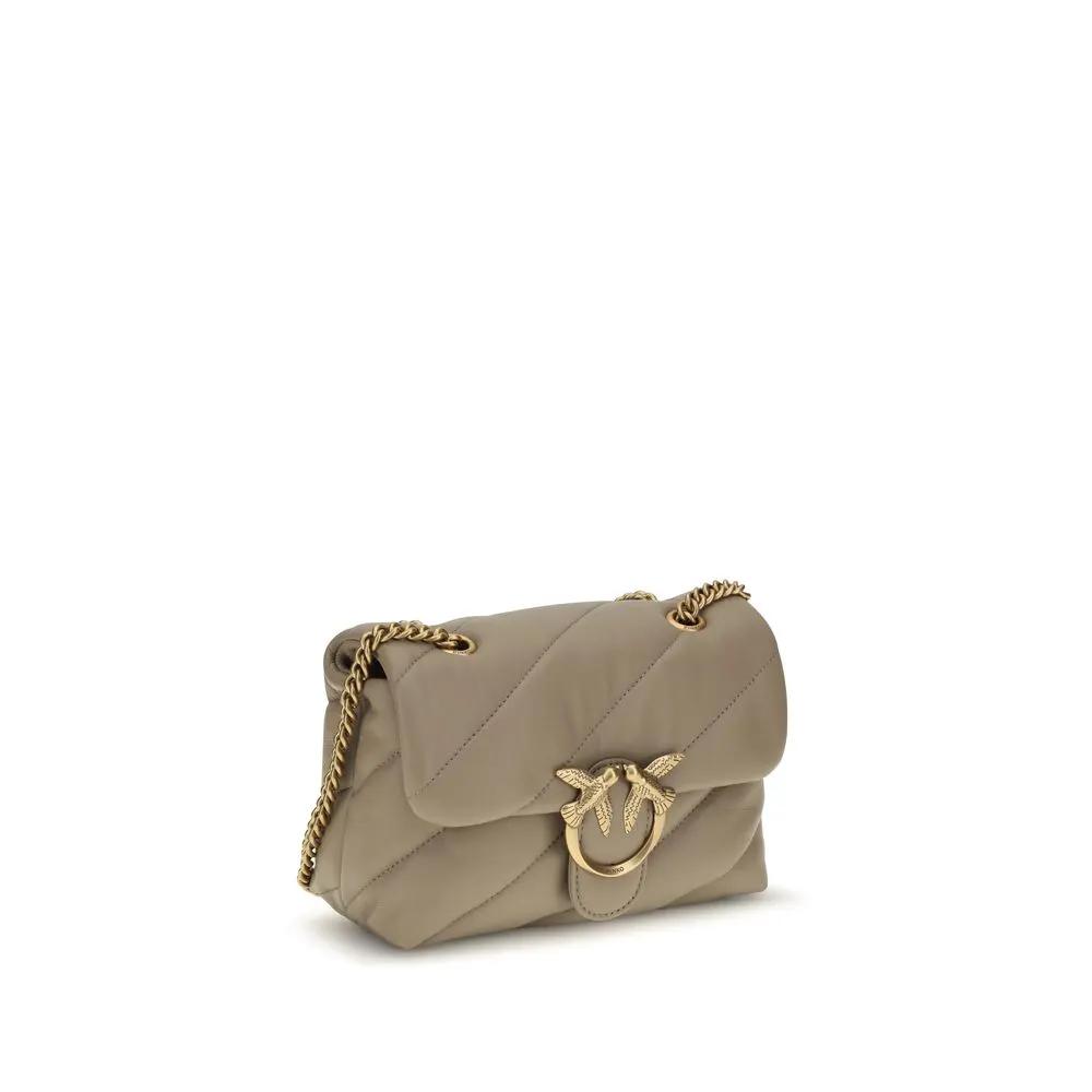 PINKO Sample Sale | PINKO Beige Calf Leather Bos Taurus Shoulder Bag - | Designer outlet