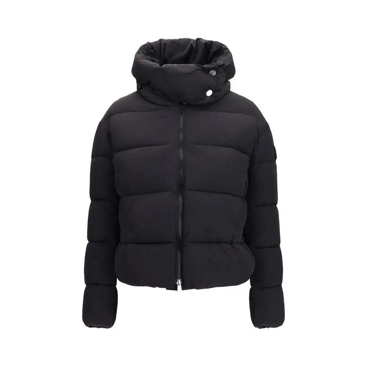 PINKO Black Nylon Full-Length Jacket