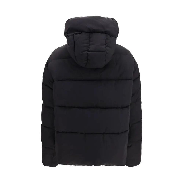 PINKO Black Nylon Full-Length Jacket
