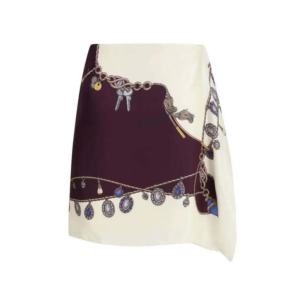Versace Sample Sale | Versace Bordeaux Silk Mini Skirt - | Designer outlet