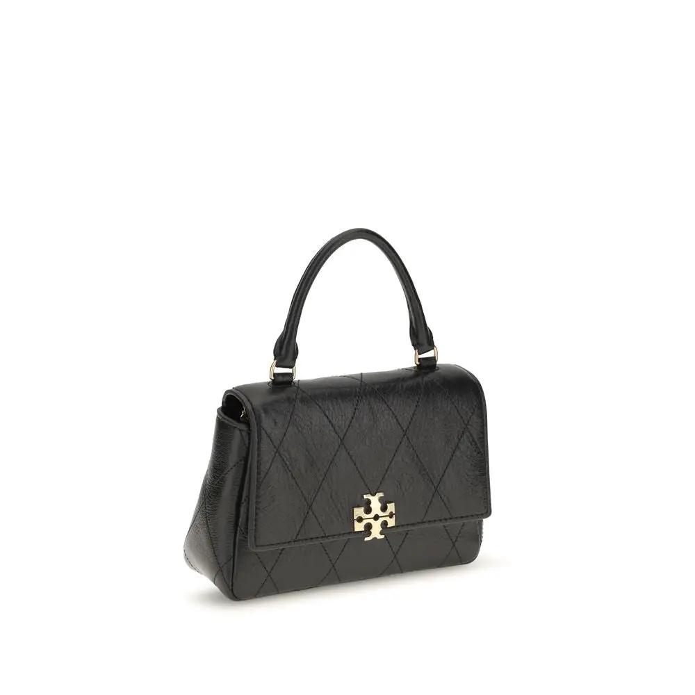 Tory Burch Black Calf Leather Bos Taurus Handbag
