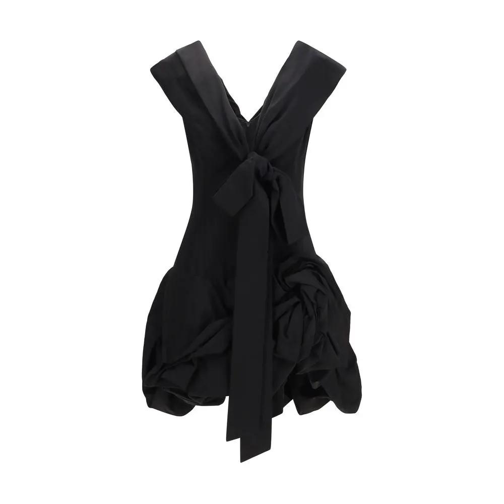 Magda Butrym Black Cotton Cocktail Dress