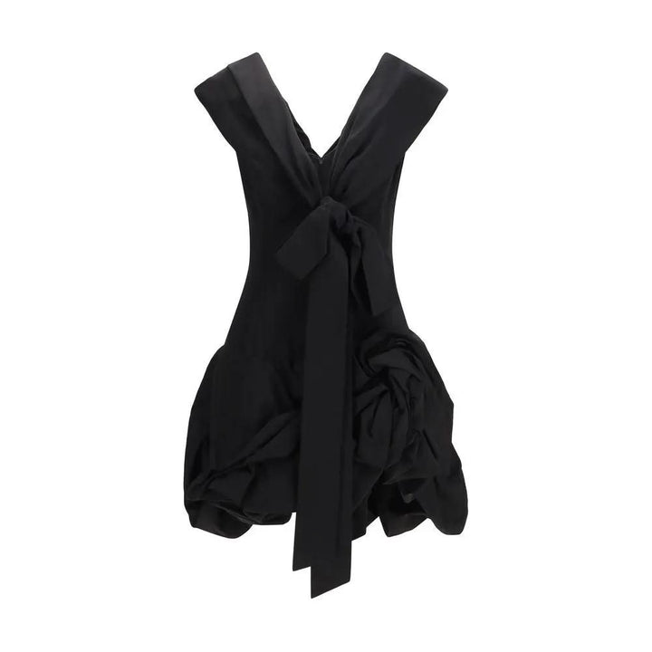 Magda Butrym Black Cotton Cocktail Dress